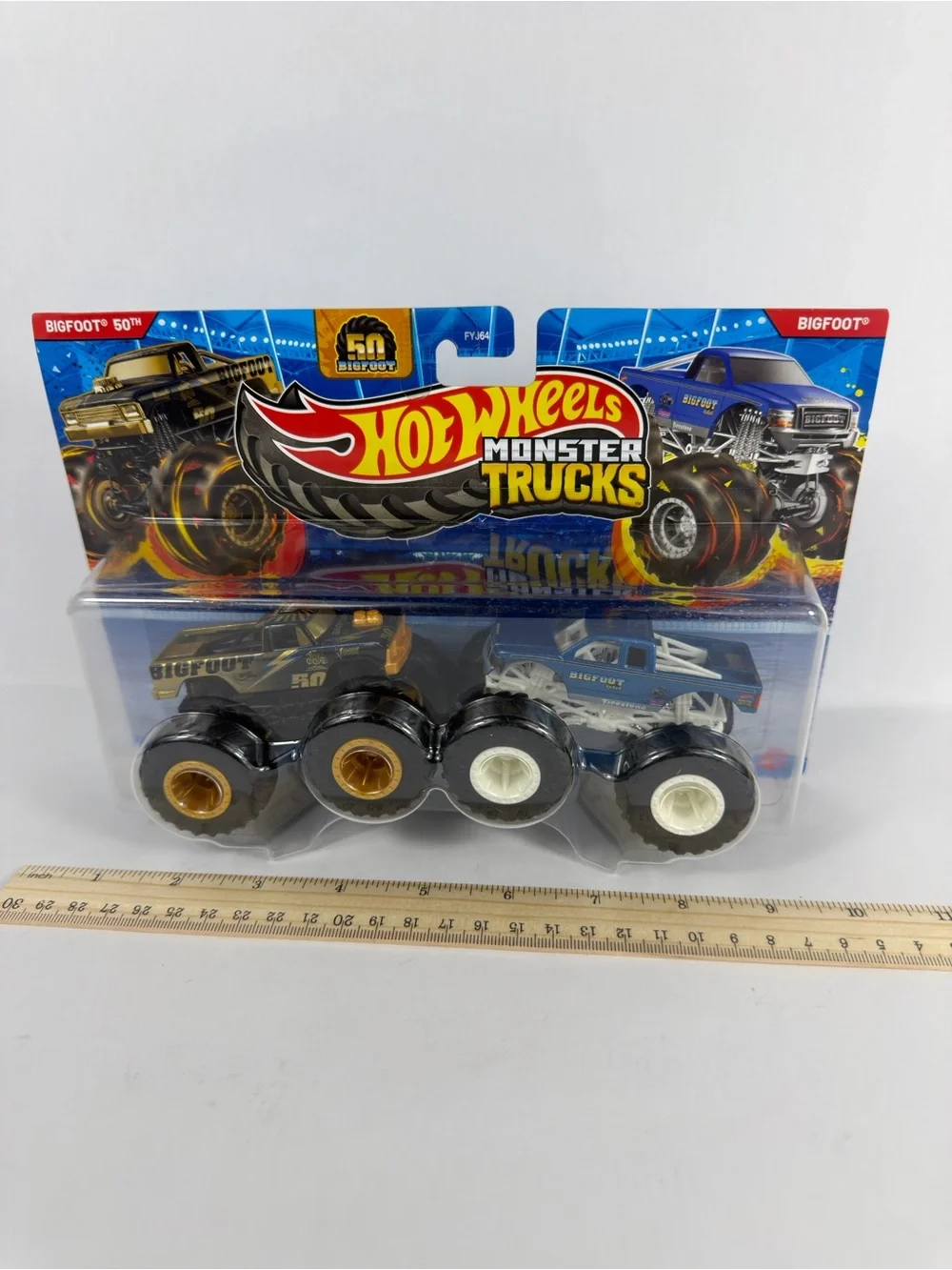 Hot Wheels Demolition Doubles Monster Trucks Big Foot 50th & Big Foot